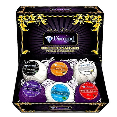 #1 Bath Bombs Gift Set - Organic Shea & Coco Butter to Moisturize Dry Skin, Spa Kit Bath Pearls & Flakes - Perfect Birthday Gift, Anniversary Gift or Mother Day Gift by Diamond Driven (6 pack 5.4 oz) : Beauty