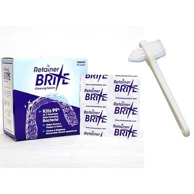 Retainer Brite 18 Tablets with Denture Brush