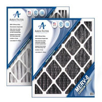 Airex 15x20x1 Carbon MERV 8 Pleated AC Furnace Air Filter - Actual Size: 14 ½ X 19 ½ X ¾ (Pack of 6)