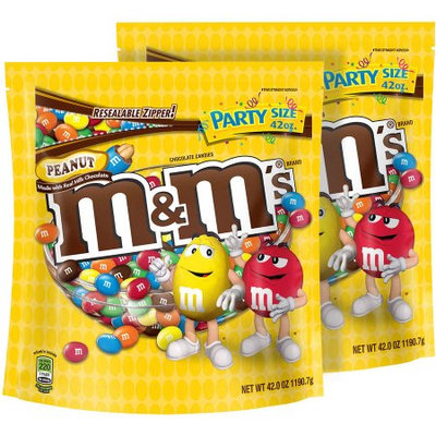 Mars Chocolate M'S Peanut Chocolate Candy, 42 oz, (Pack of 2)