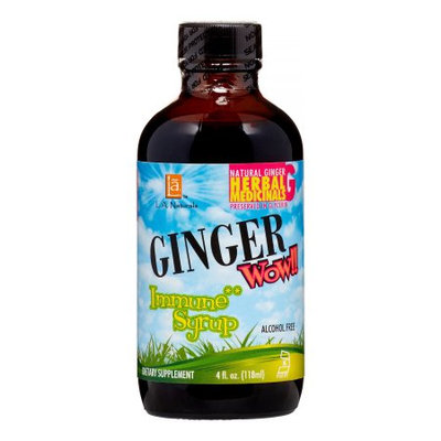 L A Naturals Ginger Wow! Syrup Immune, 4 Oz