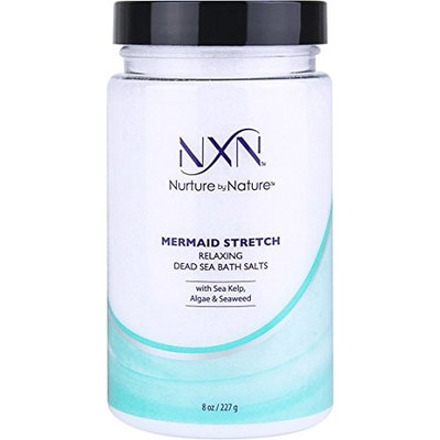NxN Mermaid Stretch Relaxing Dead Sea Bath Salts Mineral Soaking Solution Infused with Organic Sea Kelp, Algae & Seaweed, 8 Oz