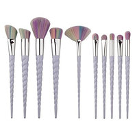 Dilla Beauty 10 Pcs Unicorn Make up Brushes Set Plastic Handle Makeup Foundation Blusher Face Powder Eyeshadow Brushes Kit Beauty Tools