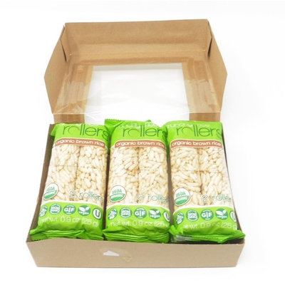 Organic Brown Crunchy Rice Rollers Delicious Snack Non GMO, Gluten Free 6 Packs (Total 12 pieces)