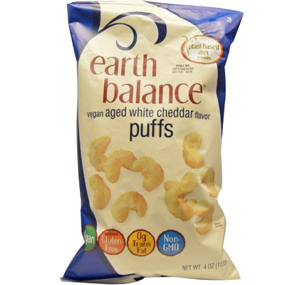 Earth Balance, Vegan Puffs, Aged White Cheddar Flavor, 4 oz (pack of 2)