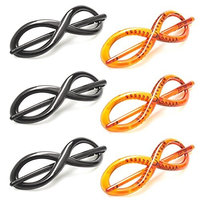 Frcolor Twist Hair Clips, No Slip Effortless Hollow Hairpin Hair Clip Clamps Barrettes Bobby Pin Headwear (6Pcs)