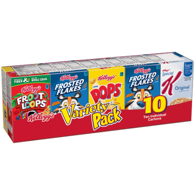Kellogg Sales Company Kellogg's Assorted Cereal Variety Pack, 10 count, 10.94 oz