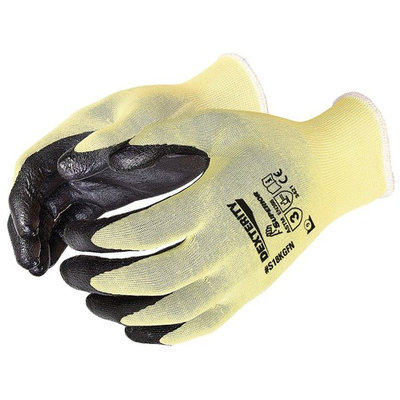 DEXTERITY ULTRAFINE 18-GAUGE CUT-RESISTANT KEVLAR GLOVE WITH FOAM NITRILE PALM BLACK 09