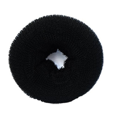 SaveGoodBuy 1PCS Hair Donut Mesh Chignon Bun Maker (Black Color--3 Size for Choose) (Medium(7-8 diameter))