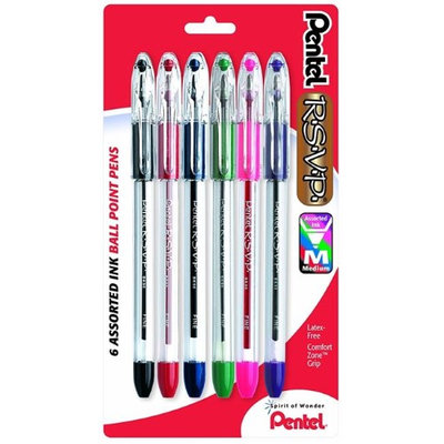 Pentel of America BK91BP6M1 1.0mm R.S.V.P. Ballpoint Pen