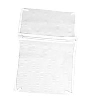 40cm x 30cm Mesh Washing Lingerie Laundry Washer Zipper Bag White