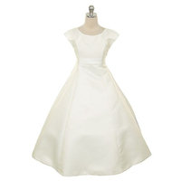 Rain Kids Girls 12 Ivory Bridal Satin Flower Special Occasion Dress