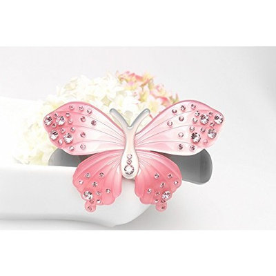 Exquisite Rhinestone butterfly hair clip Fashion Lovely Barrettes jewelry girl, Light pink