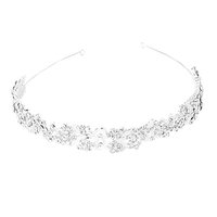 Women's Rhinestone Headband Hair Decoration Flower Leaves Pattern