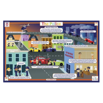 The Police & Safety - Activity Placemat by Tot Talk