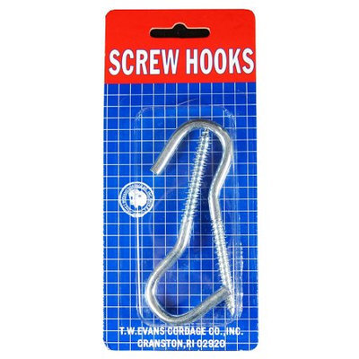 Tw Evans Cordage Co T.W. Evans Cordage 47-071 Clothesline Screw Hooks - 2 Per Card