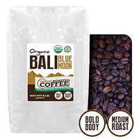 Bali Blue Moon Organic, Rain Forest Alliance, Whole Bean coffee, Fresh Roasted Coffee LLC.