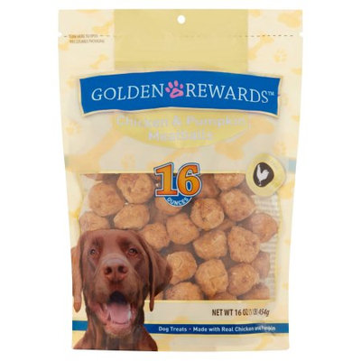 Wal-mart Stores, Inc. Golden Rewards Chicken & Pumpkin Meatballs Dog Treats, 16 Oz