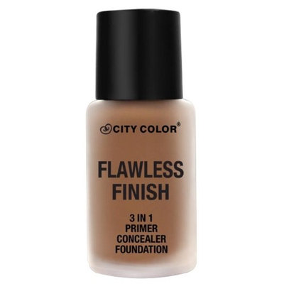 City Color B-0041 F-0017-3 T-0003 Flawless Foundation in Soft Beige with Sponge