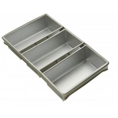 Focus Foodservice 904045 4 Strap bread pan set - 5 . 62 inch x 3 . 12 inch pans - Pack of 6