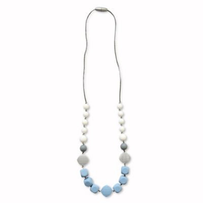 Itzy Ritzy® Teething Happens™ Chewable Mom Jewelry Silicone Necklace in Blue