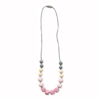 Itzy Ritzy® Teething Happens™ Chewable Mom Jewelry Silicone Necklace in Pink