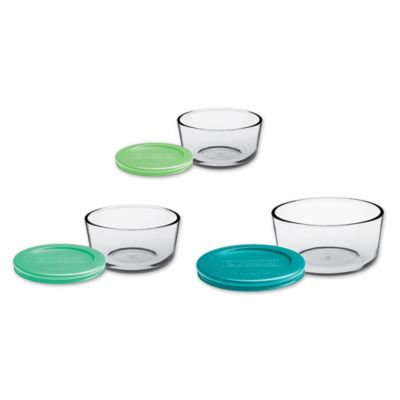 Anchor Hocking 6-Piece Round Basic Food Storage Set