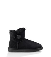 Women's Ugg 'Mini Bailey Button Ii' Boot, Size 7 M - Black