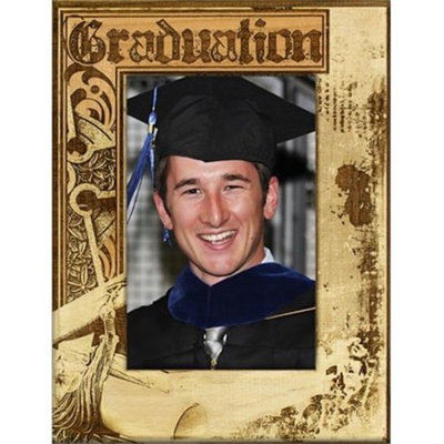 Giftworks Plus SCH0049 Graduation Grunge, Alder Wood Frame, 8 x 10 In