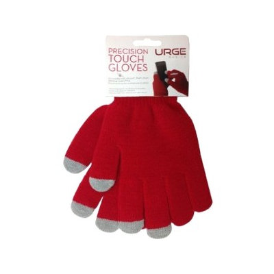 Urge Basics Texting Gloves for Touch-Screen Devices - Red - Red - Textured, Cold Resistant, Comfortable - For Touchscreen Device