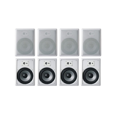 Acoustic Audio CS-IW630 2400 W RMS Indoor Speaker - 3-way - White - 45 Hz to 20 kHz - 8 Ohm - 93 dB Sensitivity - In-ceiling, In-wall