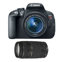 Canon EOS Rebel T5i 18 Megapixel Digital SLR Camera (Body with Lens Kit) - 18mm - 55mm (Lens 1), 75mm - 300mm (Lens 2) - 3 Touchscreen LCD - 3.1x/4x Optical Zoom - 1920 x 1080 Video - HD Movie Mode