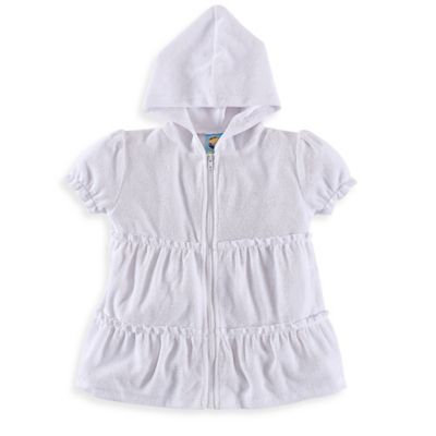 Baby Buns Size 6M Ruffle Cover-Up in White