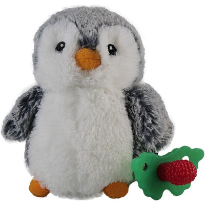 Baby RAZ-BUDDY ETHAN PENGUIN SOFT ACCSPLUSH TEETHER HOLDER