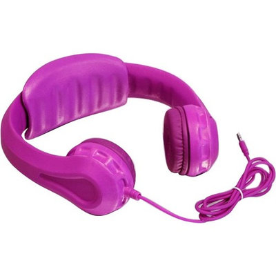 Aluratek Volume Limiting Wired Foam Headphones For Children (Pink) - Stereo - Pink - Mini-phone - Wired - Over-the-head - Binaural - Circumaural