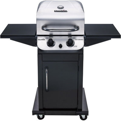 Char-Broil Performance Series 2 Burner Cabinet Gas Grill - 3 Sq. ft. Cooking Area - 2 Cooking Elements - Black, Silver