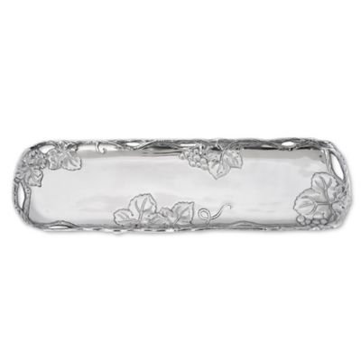 Arthur Court Designs Grape Vineyard 18-Inch Aluminum Oblong Tray