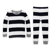 Burt's Bees Baby® Size 3T 2-Piece Rugby Stripe Organic Cotton Pajama Set in Navy