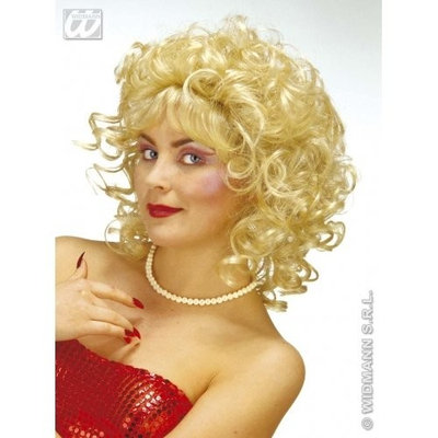 WIDMANN BLONDE Ladies 90s LONG LOSE CURL MILLY WIG Accessory for 90s Brit Pop Retro Fancy Dress Adults Female