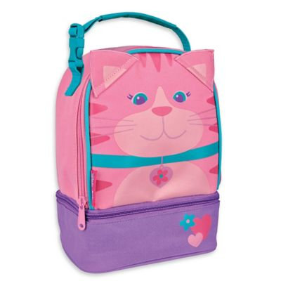 Stephen Joseph Cat Lunch Pals Insulated Lunch Box with Bottom Compartment