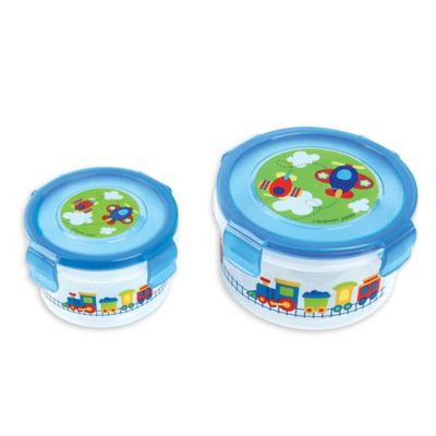 Stephen Joseph® Transportation Nesting Snack Containers in Blue (Set of 2)