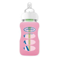 Dr. Brown's® 9 oz. Wide Neck Glass Bottle Silicone Sleeve in Light Pink