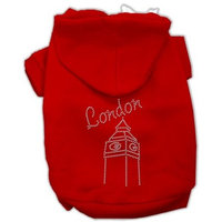 Mirage Pet Products London Rhinestone Hoodies Red XS (8)