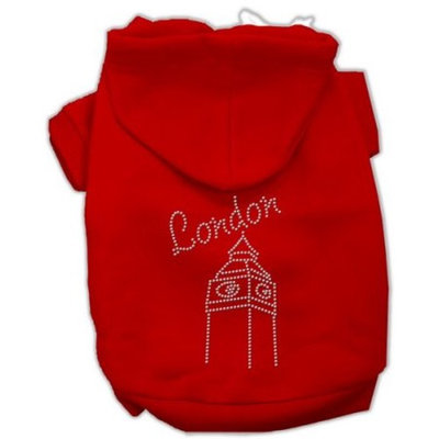 Mirage Pet Products London Rhinestone Hoodies Red XS (8)
