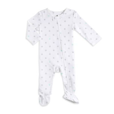 Aden® by Aden + Anais® Size 3-6M Zip-Front Star Footie in Grey/Blue