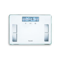 Beurer Glass Body Analysis Bathroom Scale in White