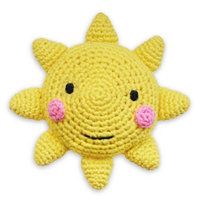 Hello Spud Crotchet Rattle Toy in Sun Yellow