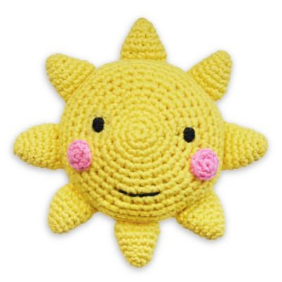 Hello Spud Crotchet Rattle Toy in Sun Yellow