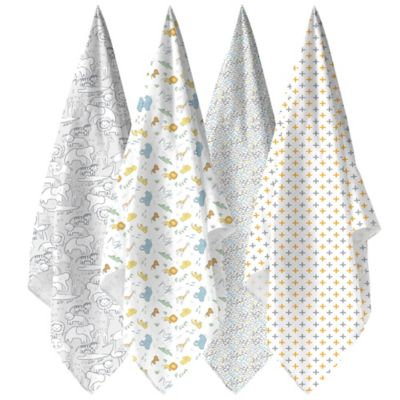 Weegoamigo 4-Pack Safari Muslin Swaddles