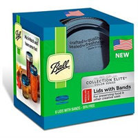 Ball Collection Elite Blue Regular Mouth Color Lids and Bands 6/pk(1440030012)